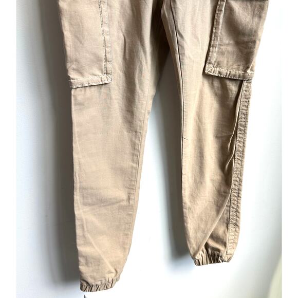 True Religion NWT Big T Cargo Jogger Tan Pants Sz 29 Y2K Utility Khaki Trendy - Picture 3 of 8